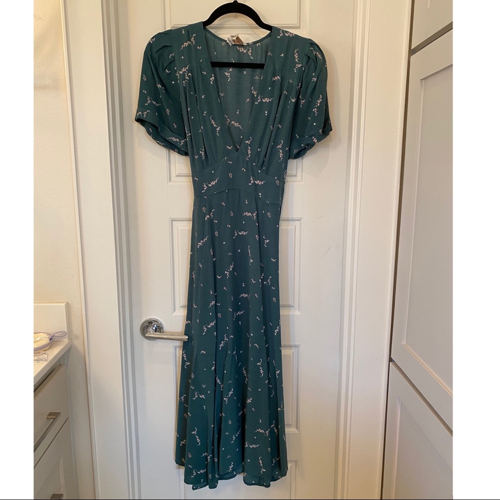 Auguste the label green floral maxi dress flowy